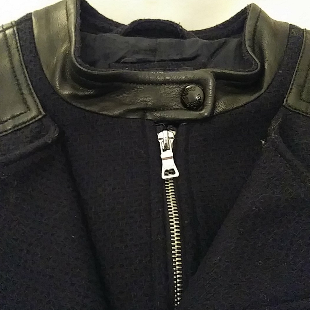 GUESS Tweed Riding Jacket (Navy&black) - Picture 8 of 11